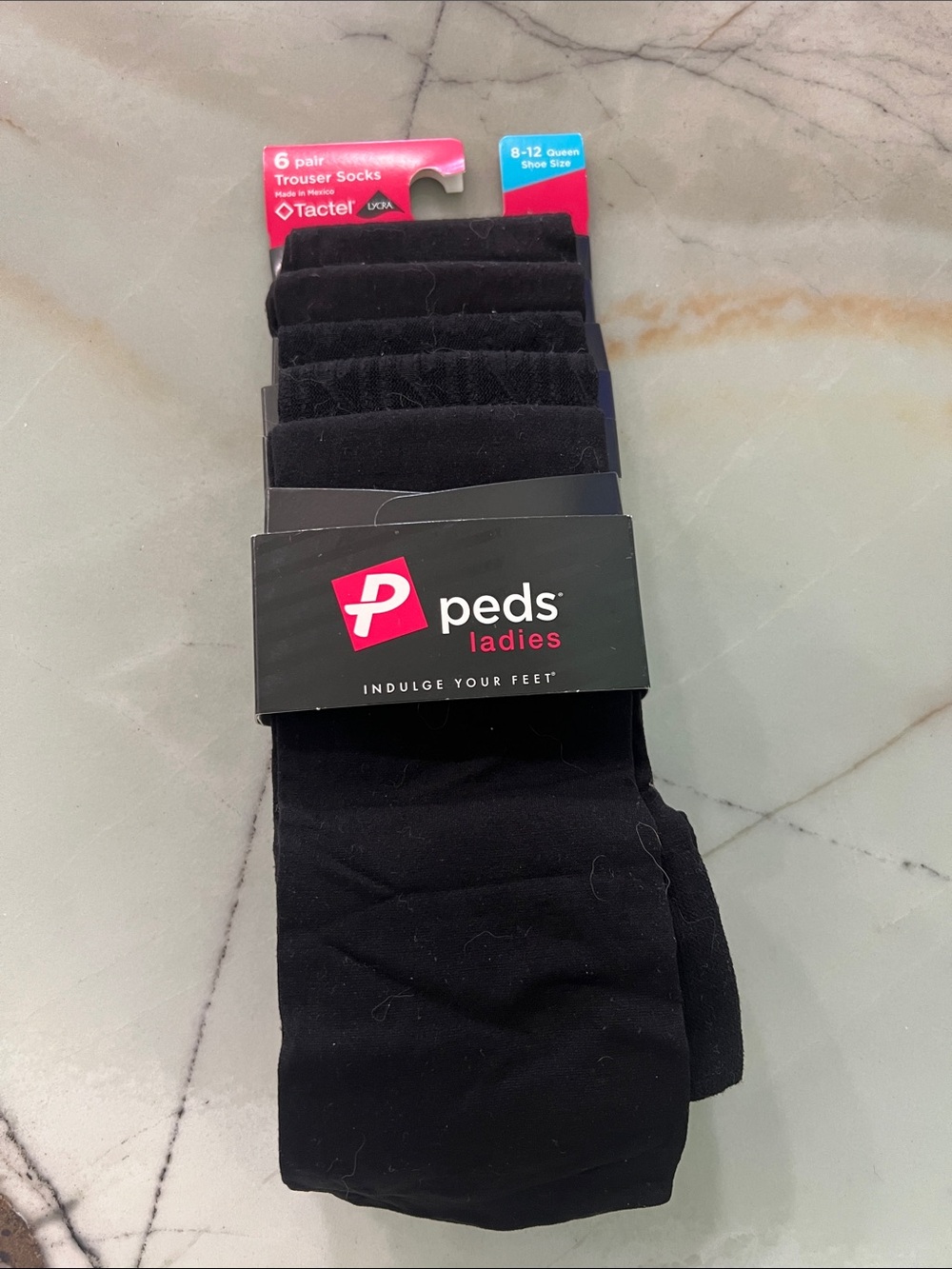 Peds Ladies Black Trouser Socks - 5 Pack